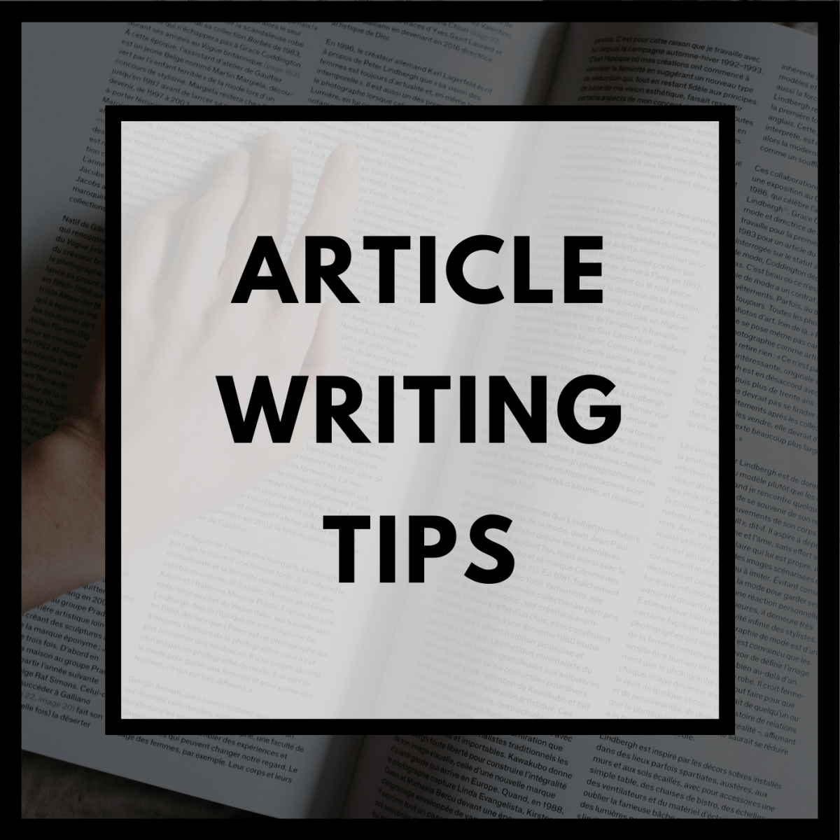 Here are some tips for writing great articles and columns 