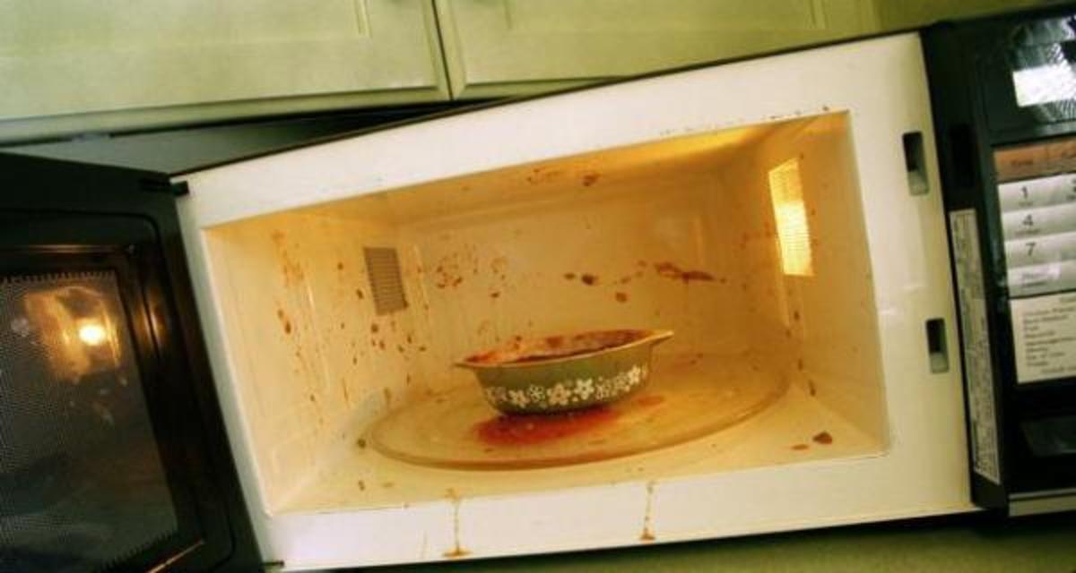 Dirty microwaves can be cleaned with orange peels.