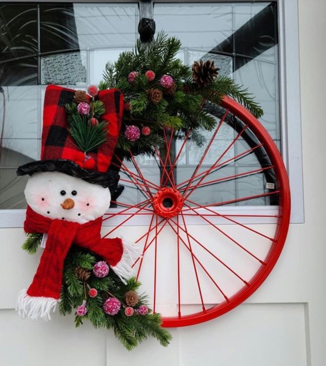 Cute Red Bike Wheel Decoration