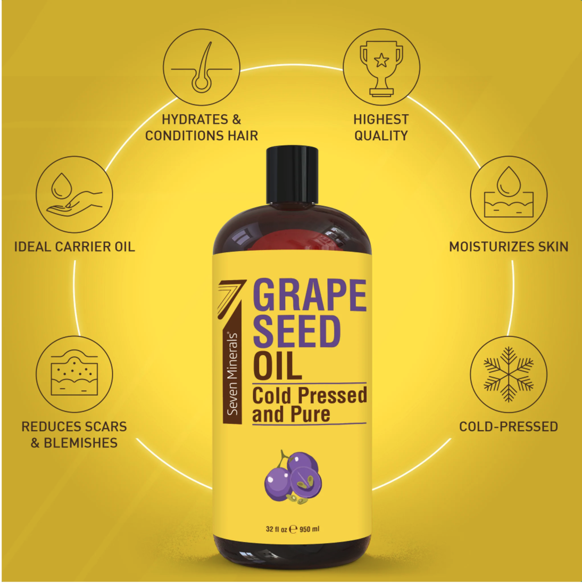 Look for cold-pressed grapeseed oil in a dark bottle. 