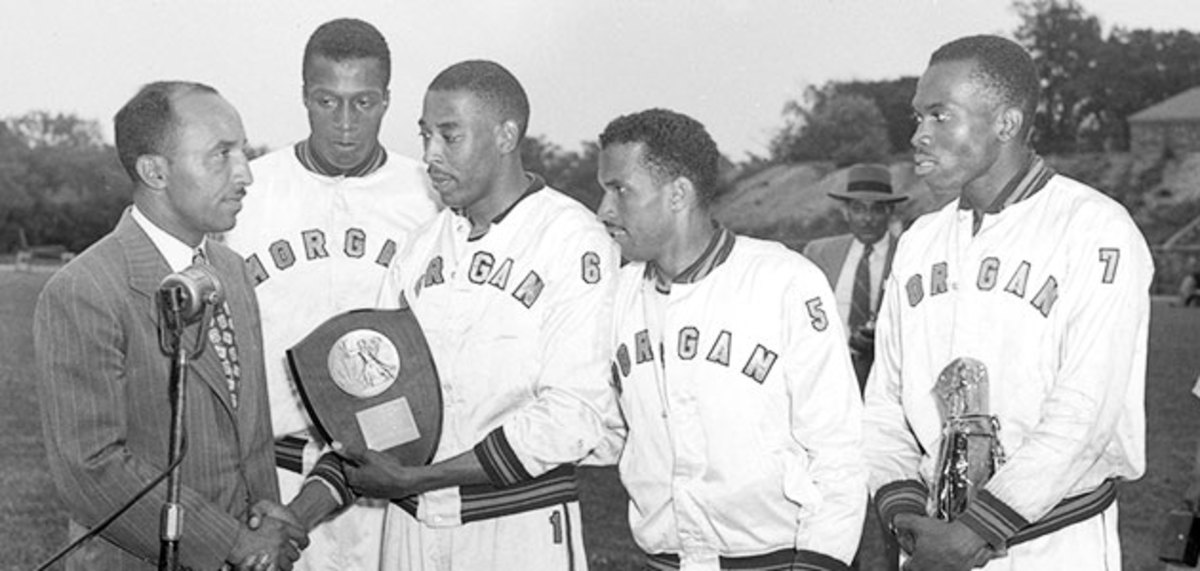 Sam with Negro League Baseball Players