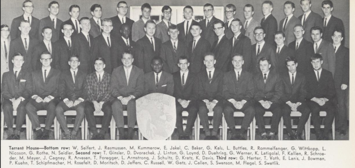 Junior year dormitory unit at the University of Wisconsin.  Picture was taken in 1964.  The author is fifth from the left in the third row.