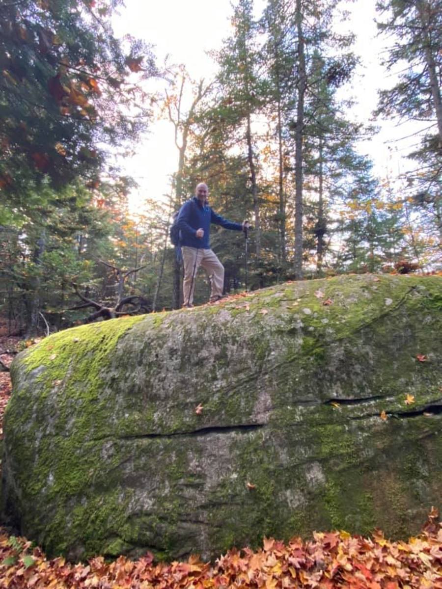 Big boulder as we went across the ridge