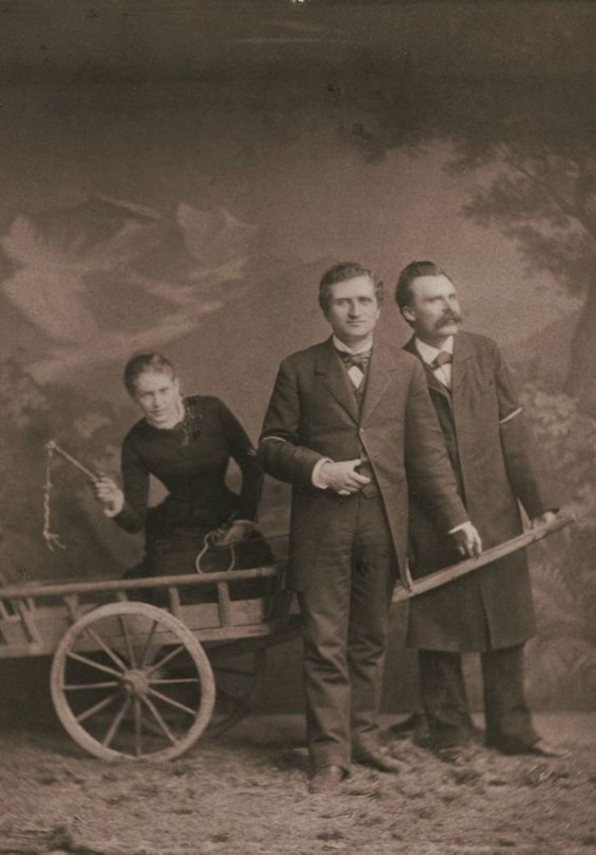 Lou Andreas-Salomé, Paul Rée and Friedrich Nietzsche (1882)