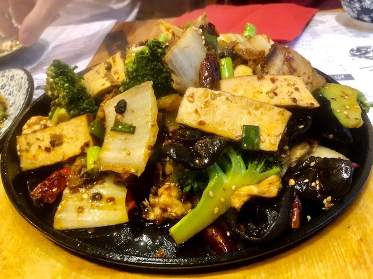 Ma La Xiang Guo featuring dried tofu