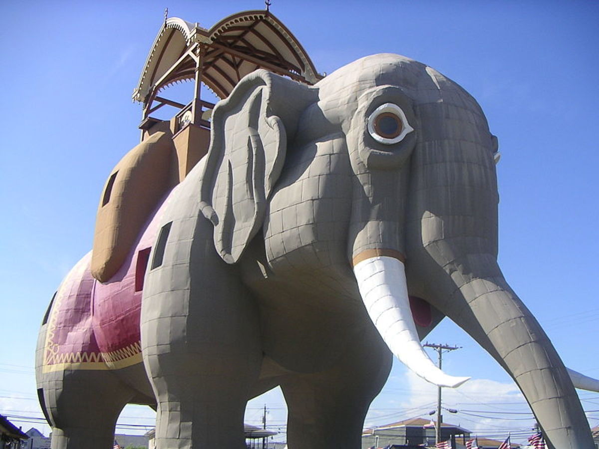 Lucy the Elephant - Margate, NJ. Built in 1881. (public domain)