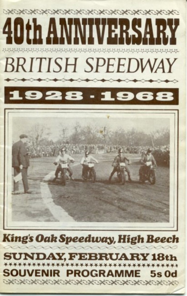 High Beech commemmoration 1968 programme, King's Oak Speedway