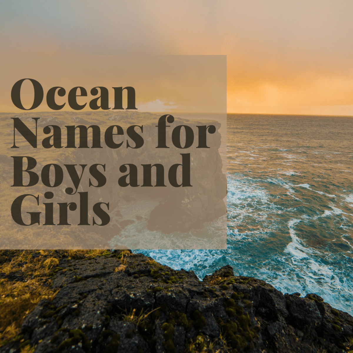Baby names inspired by oceans - the source of all life on our planet.