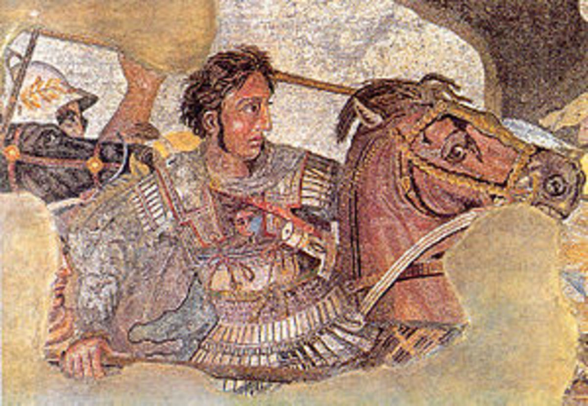 Alexander the Great fighting king Darius III.