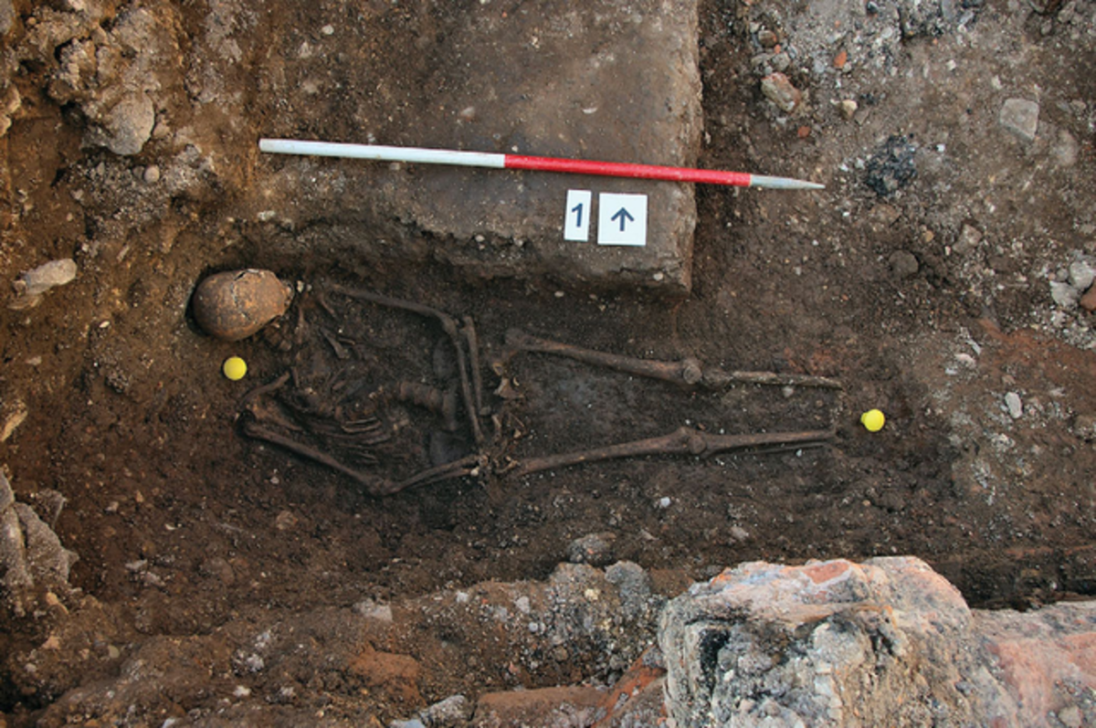 King Richard III remains found in the Grey Friar's Church, Leicester, United Kingdom. 