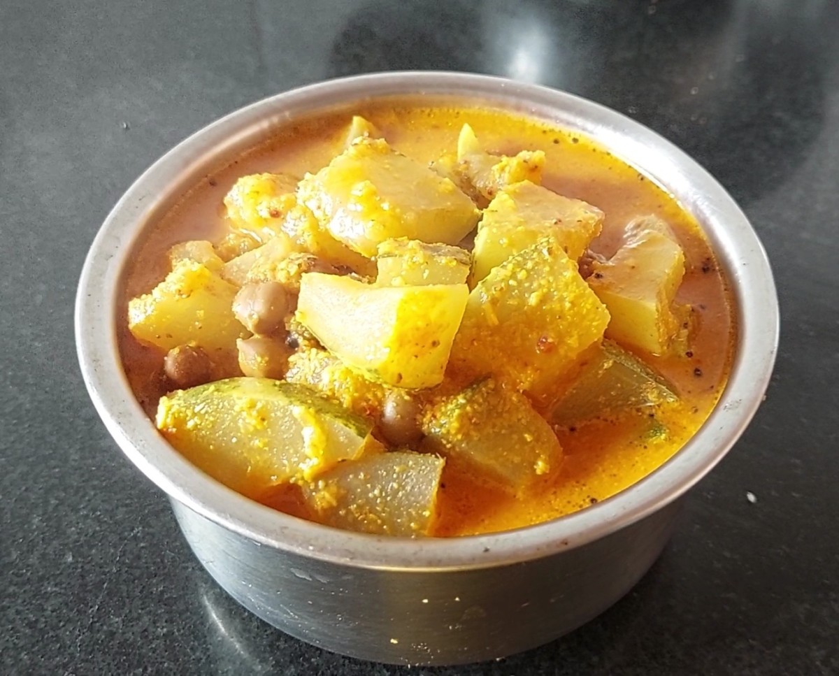 Mangalore Cucumber - Brown Chana Sambar