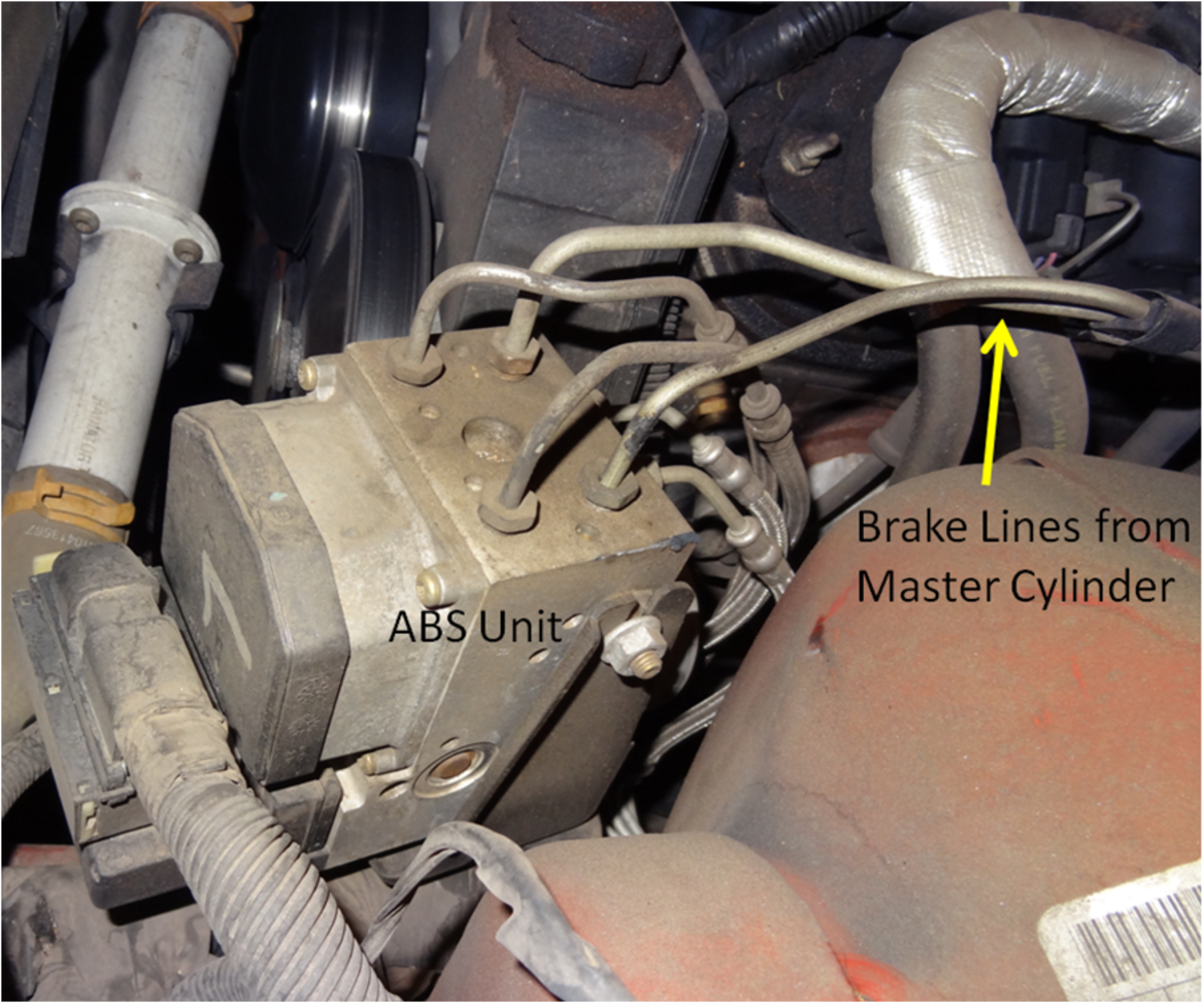 Some ABS units are part of the Master Cylinder and others (shown) are separate units connected to the Master Cylinder by lines.