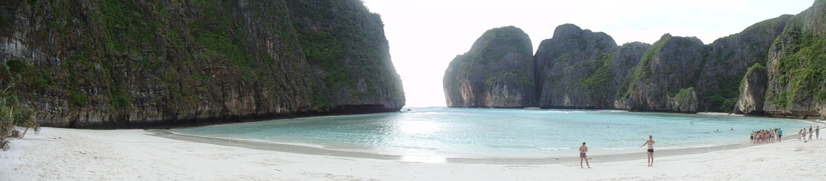 Maya Bay in Thailand as featured in the Leonardo DiCaprio movie, 'The Beach'