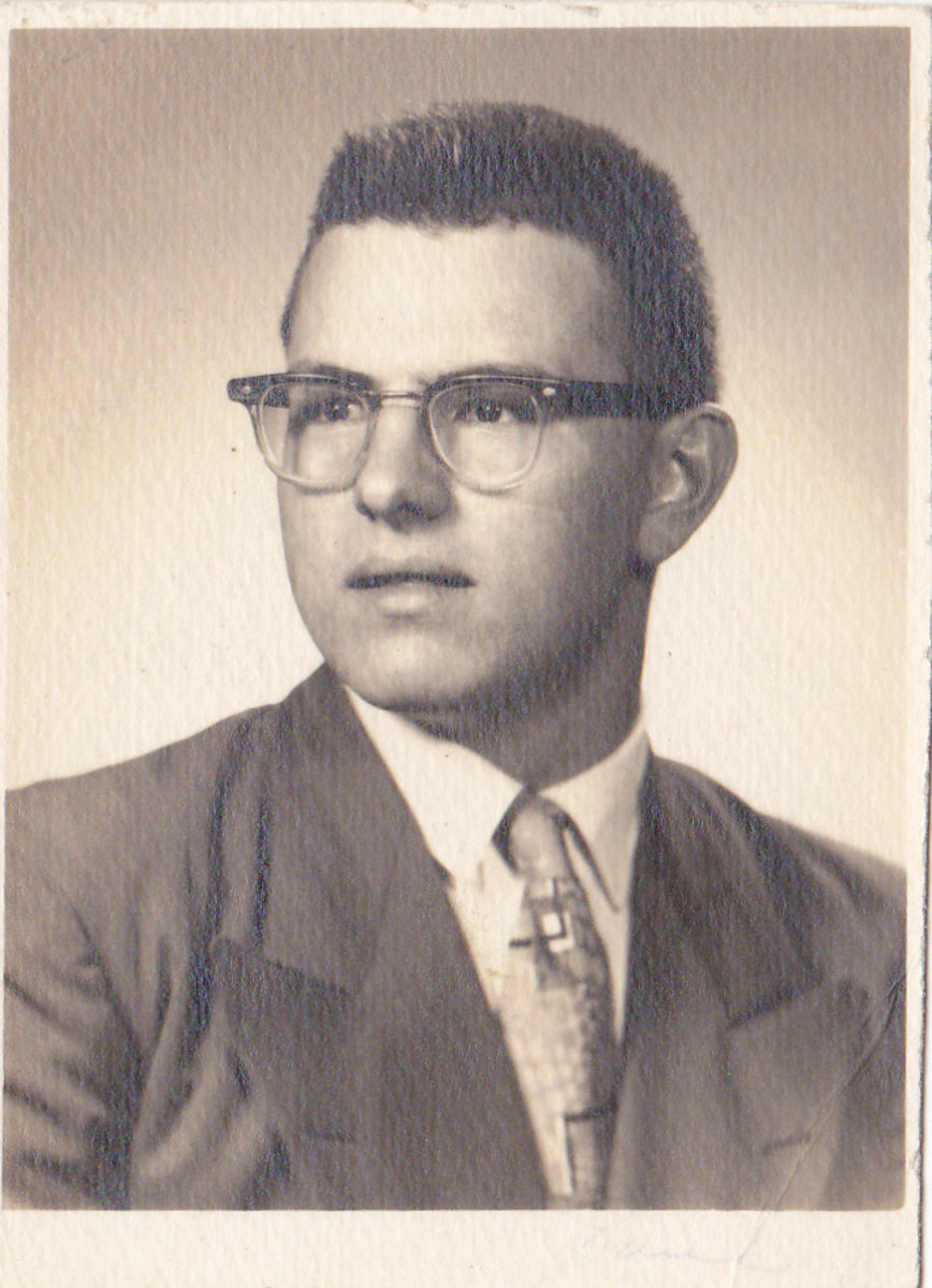 The author in 1962 as a graduating high school senior.