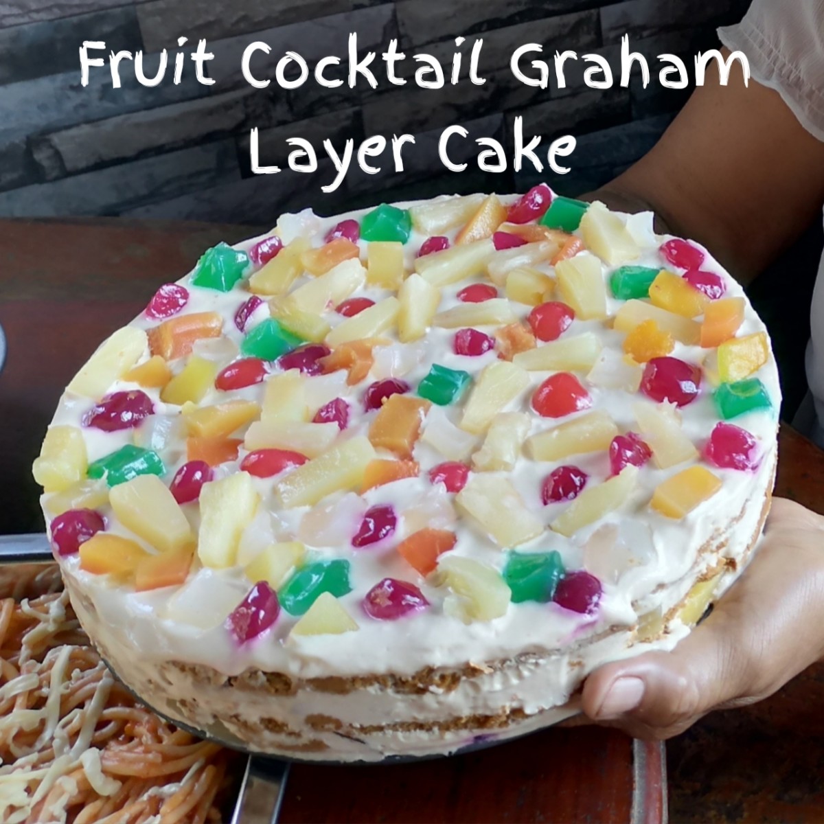 No-Bake Fruit Cocktail Graham Layer Cake