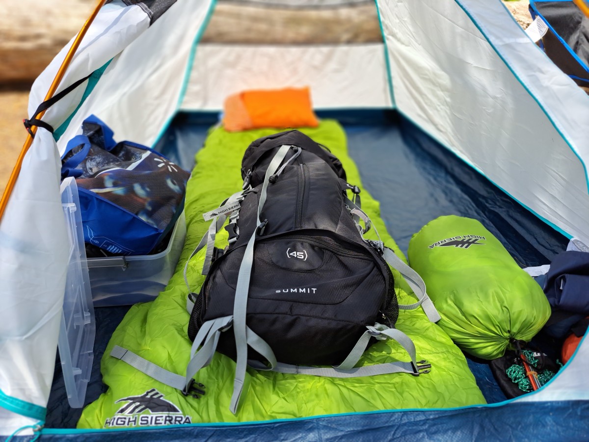 Field Testing the High Sierra Sleeping Bag and the High Sierra Classic 2 Series Summit 45L Internal Frame Backpack.