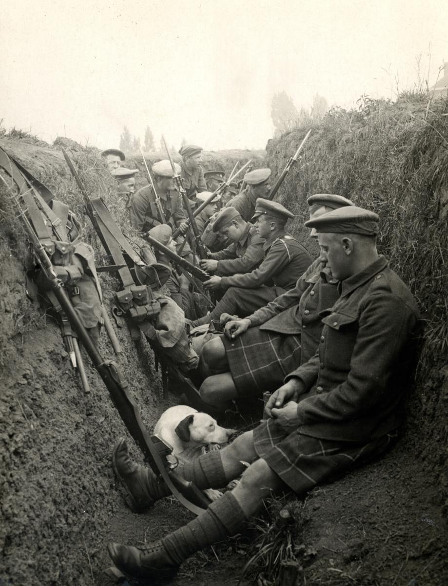 Trench warfare was practiced throughout World War I.