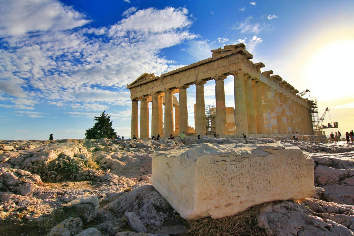 The Parthenon—the most famous of the structures at the Acropolis. 