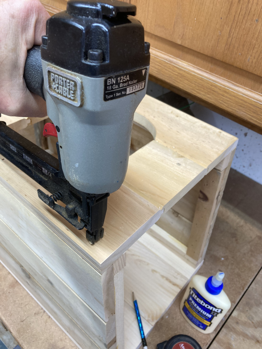 A brad nailer makes assembly quick and easy.