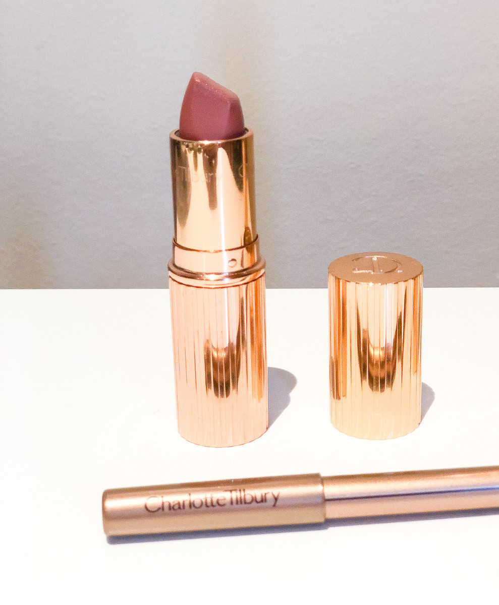 Charlotte Tilbury's glamorously decadent packaging feels weighty and ergonomically pleasing to hold. 