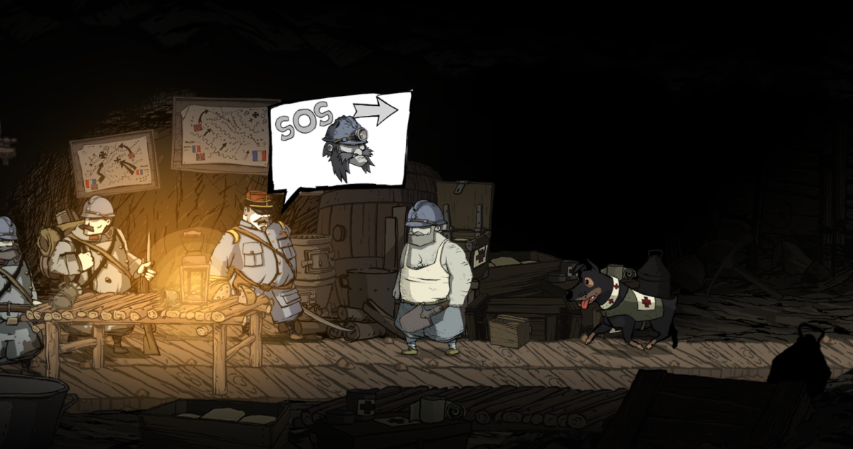 Emile receives orders to rescue miners from the depths of Vaquois' Mines in Valiant Hearts.