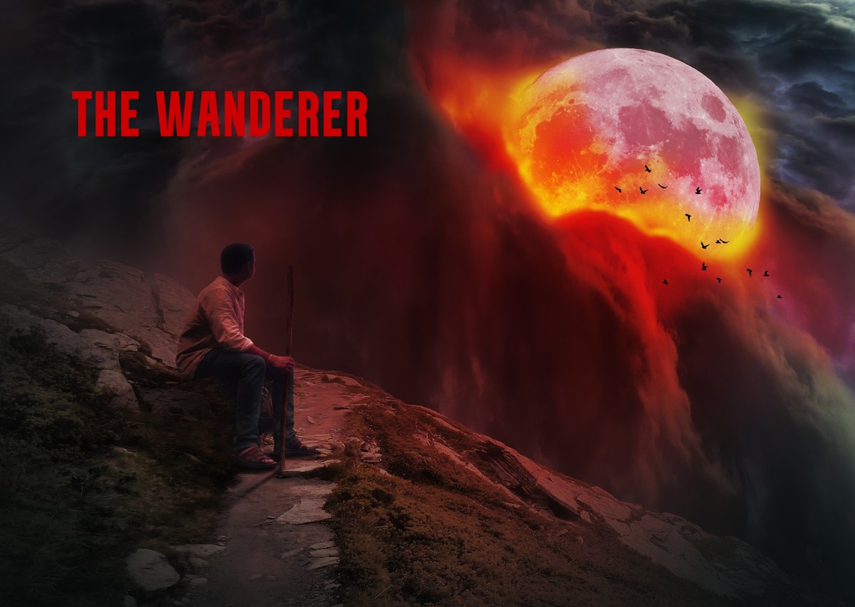 The Wanderer: Image by -MayaQ- from Pixabay -Text added via PicFont