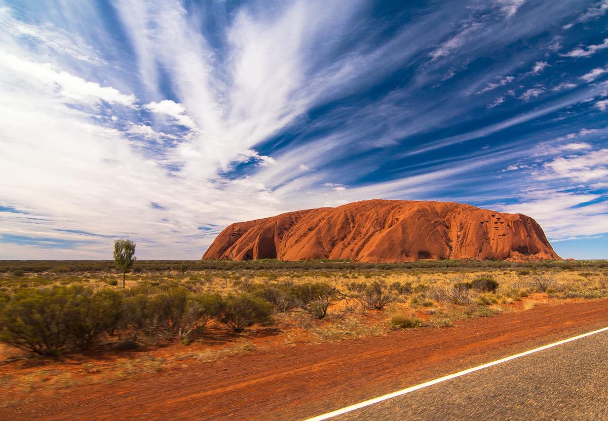 The famed Uluru in Australia, also known as Ayers Rock.