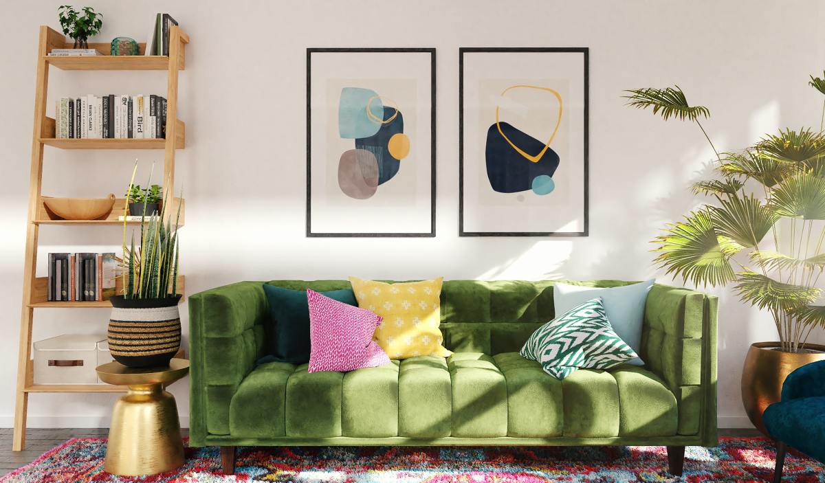 A Gemini space will have whimsy. There will be different colors and patterns. Contrasting colors will liven up a room.