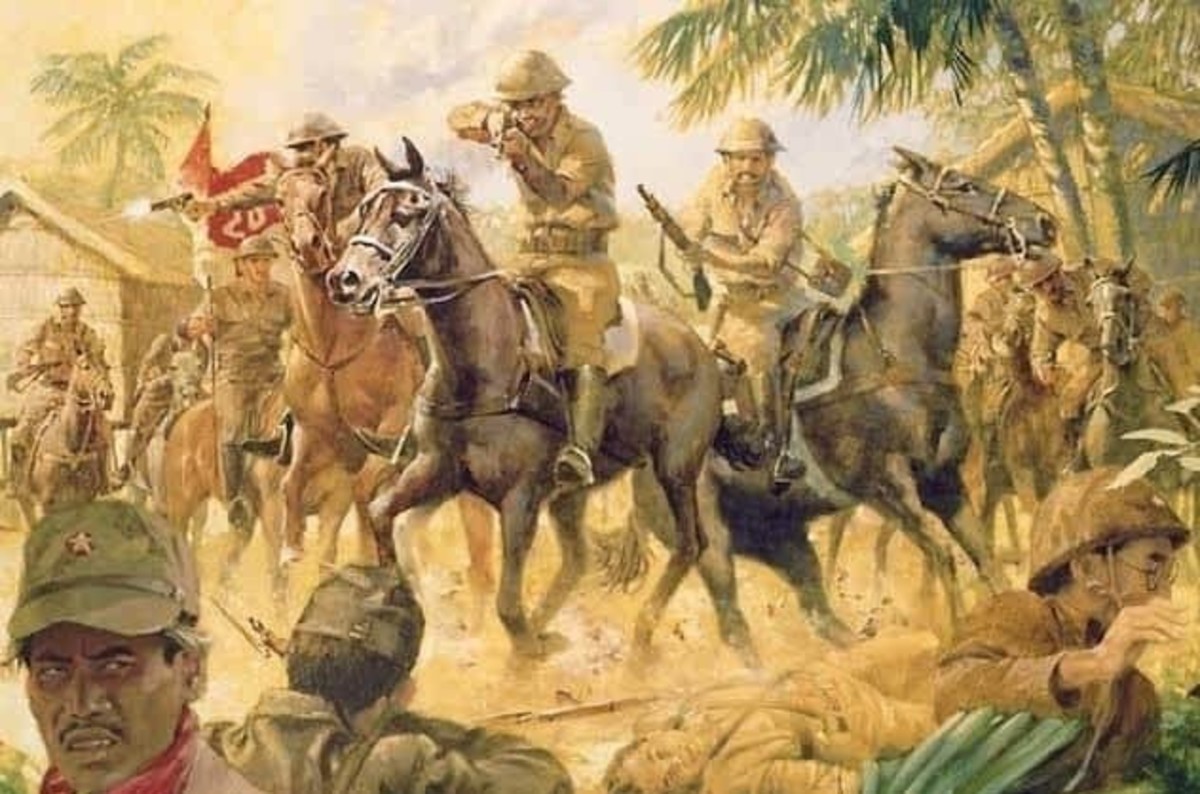 Depiction of the cavalry charge in Morong.