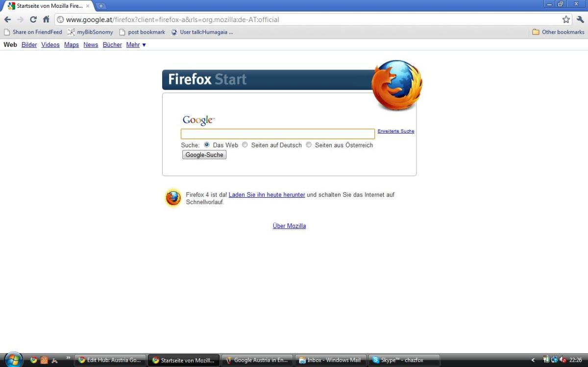 Google AT (Firefox version) in German