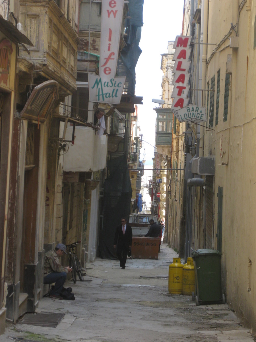 Strait Street, Strada Stretta, Valletta, universally known as The Gut: "a shadow of its former self"