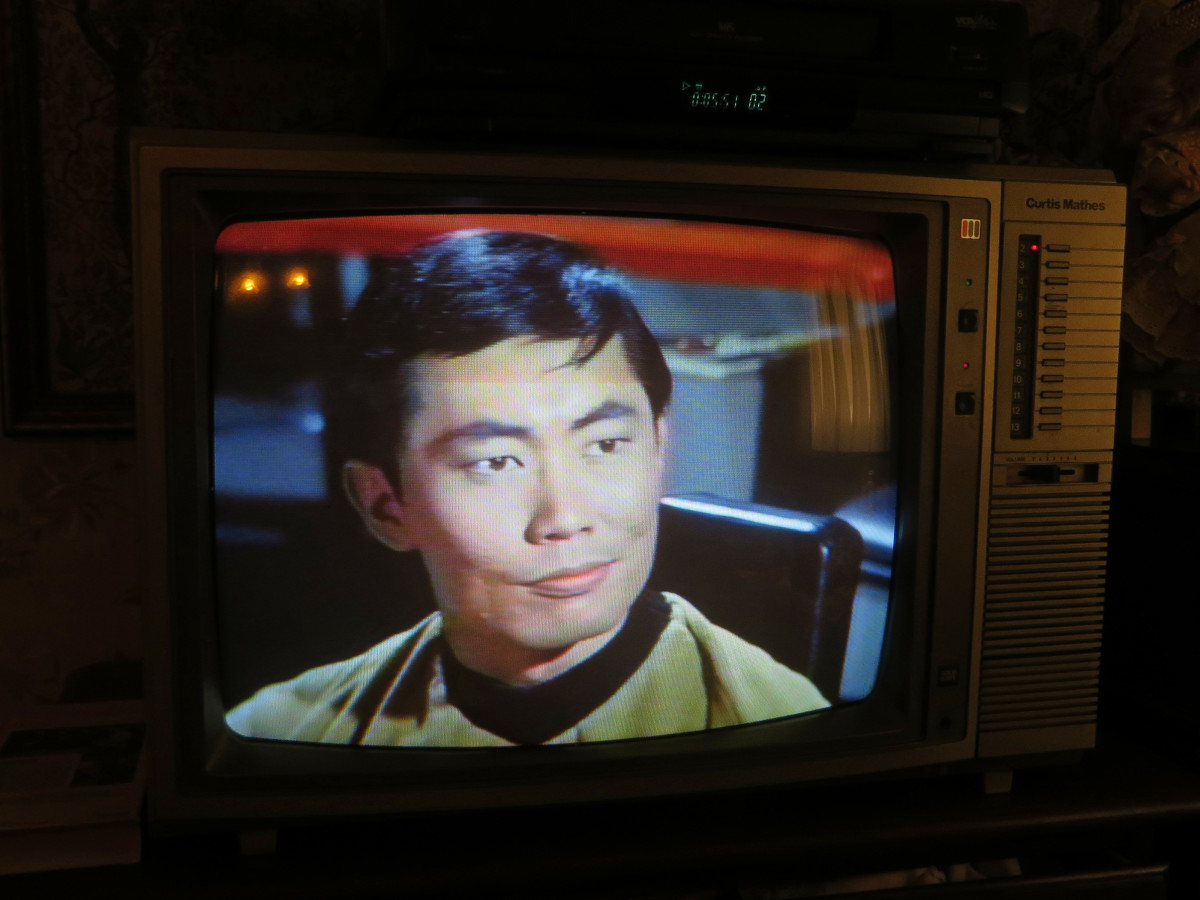 Sulu on Star Trek in Beautiful Pastels on the Curtis Mathes Color TV Model H1950MW