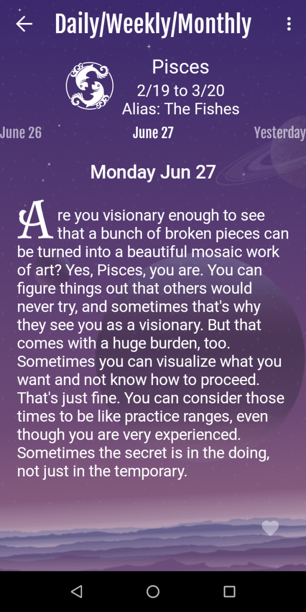 Pisces horoscope for Monday, Jun 27— Daily Horoscope 