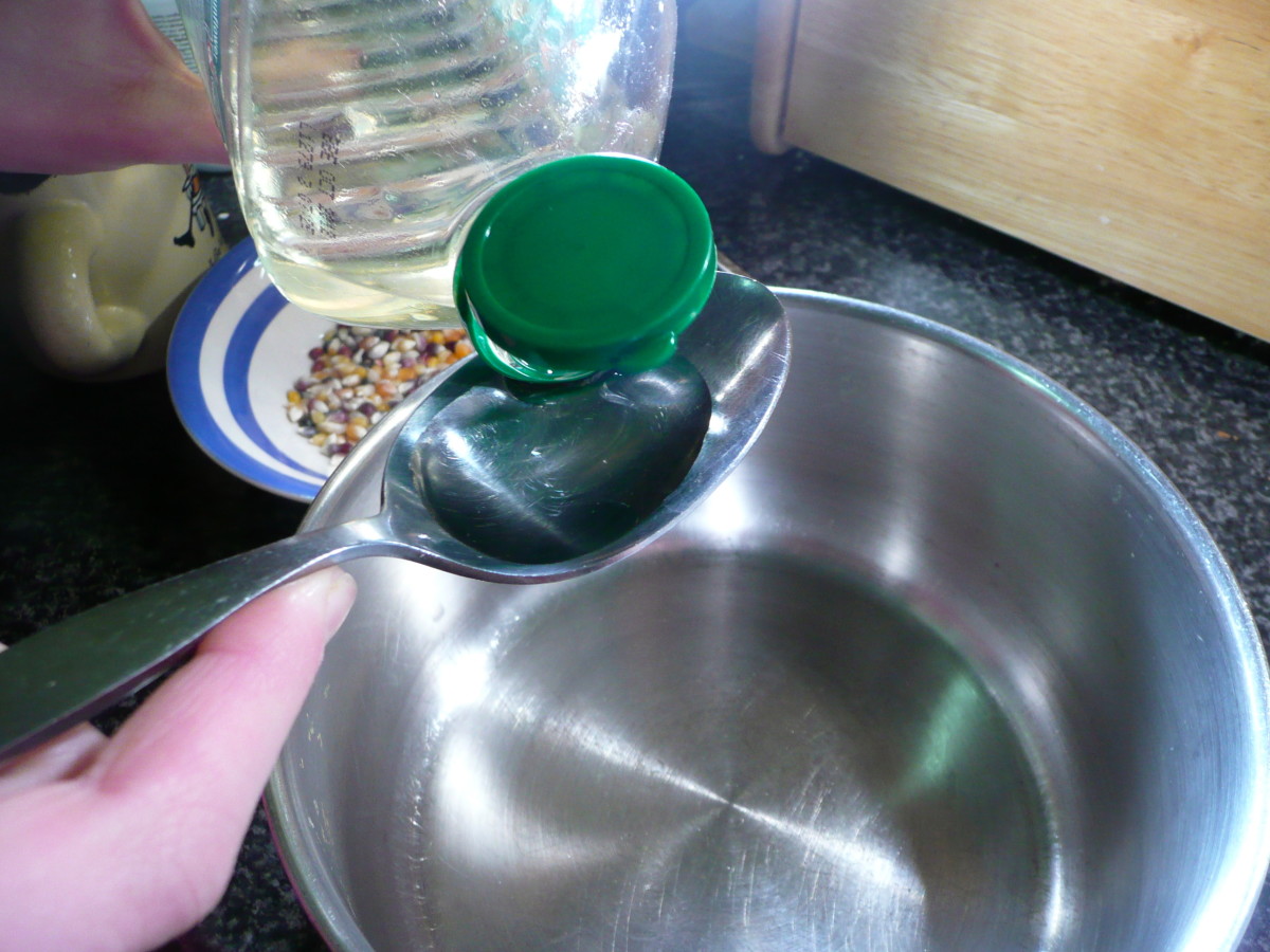 Place on tablespoon of oil in a pot. 