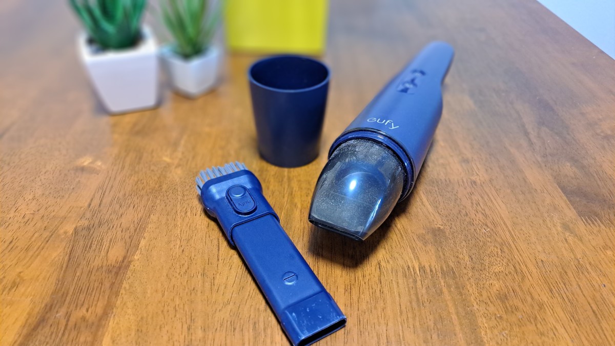 A well-used Eufy Handheld Vac!