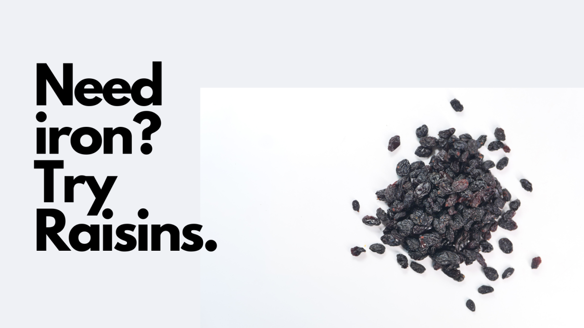 Raisins scattered on white background 
