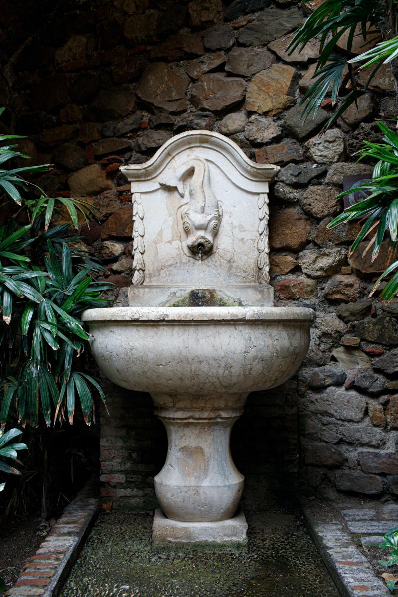 A fountain is an aesthetically pleasing feature that can also add tranquil sounds to your garden.