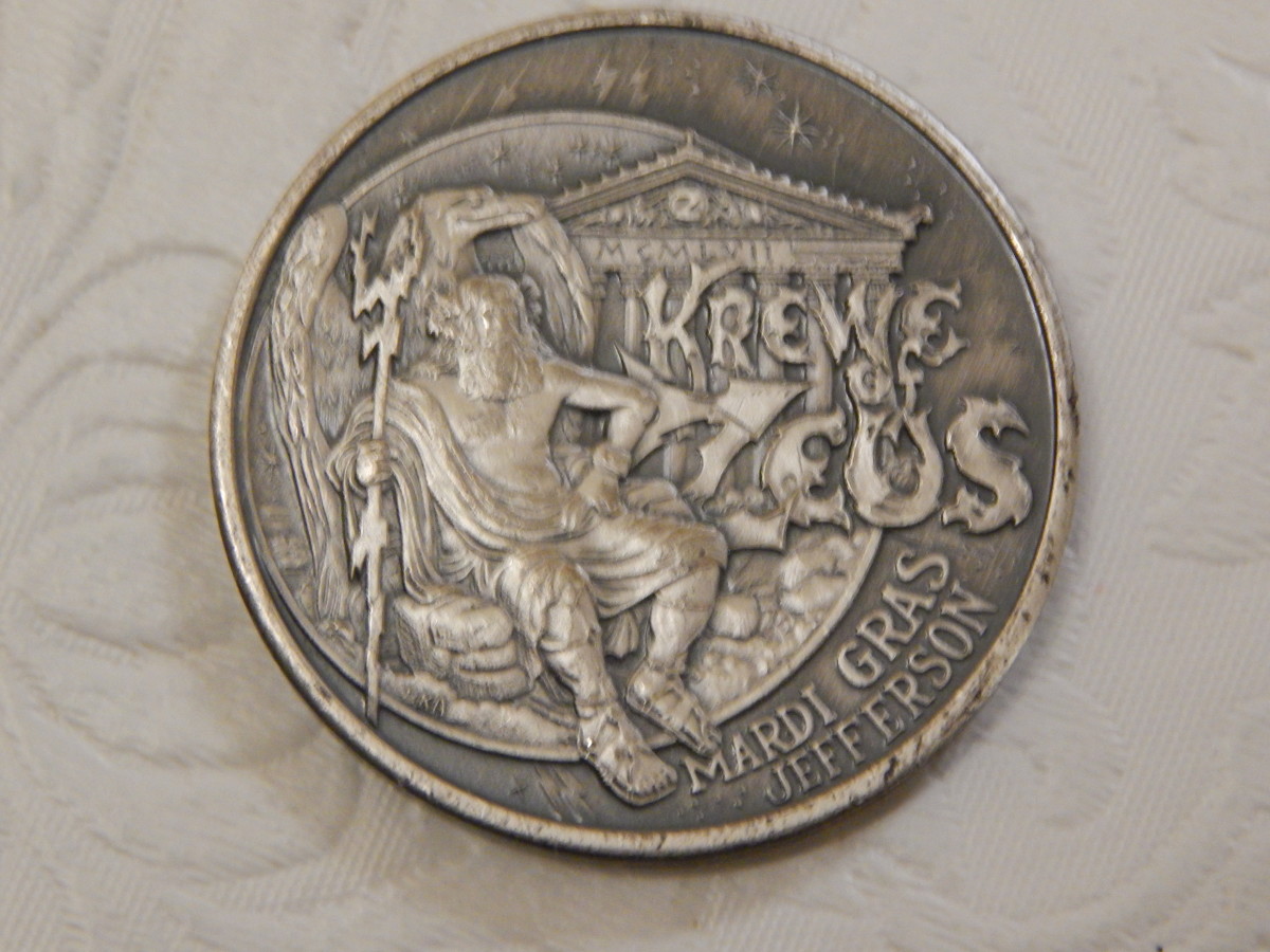 Zeus Oxidized Silver Doubloon