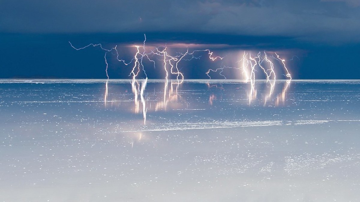 Lightning over Salar de Uyuni