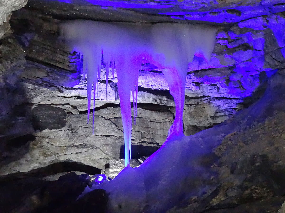 Stalagtite in Kungur Ice Caves