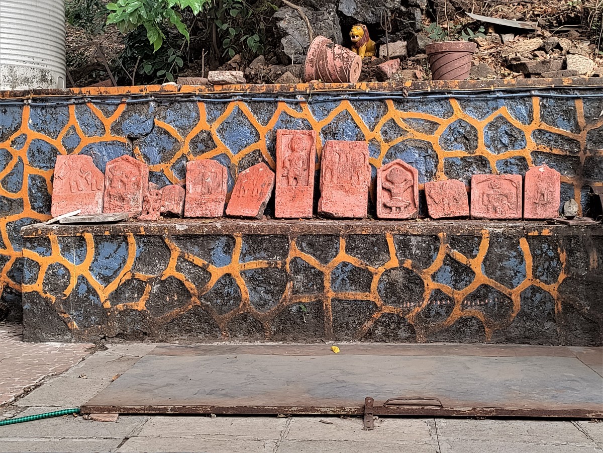 Stone slabs with relief works;  Jagmata temple; Tungareshwar 1