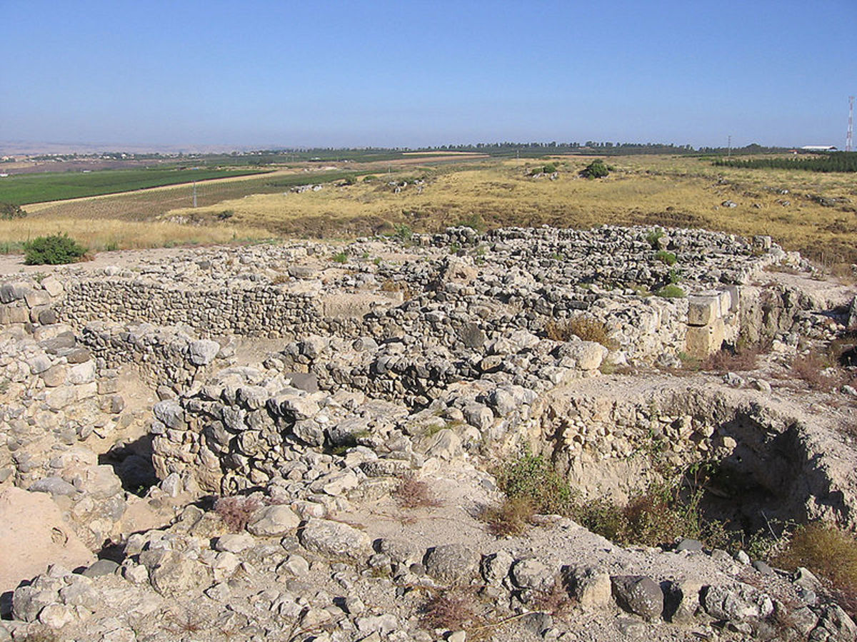 The ruins of Hatzor, a Canaanite city believed to have been destroyed during a major uprising.