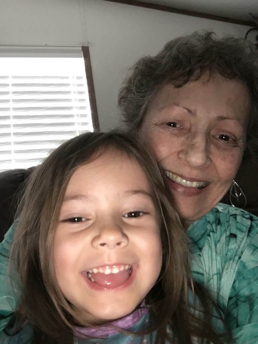 Author's photo - My granddaughter and I