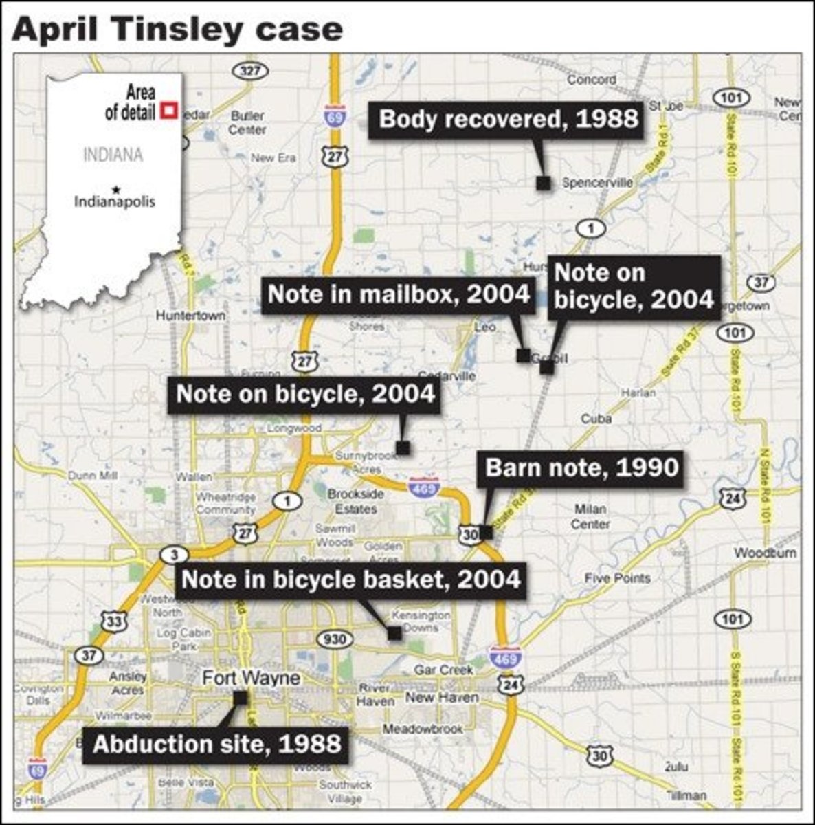 Timeline of the Ashley Tinsley murder