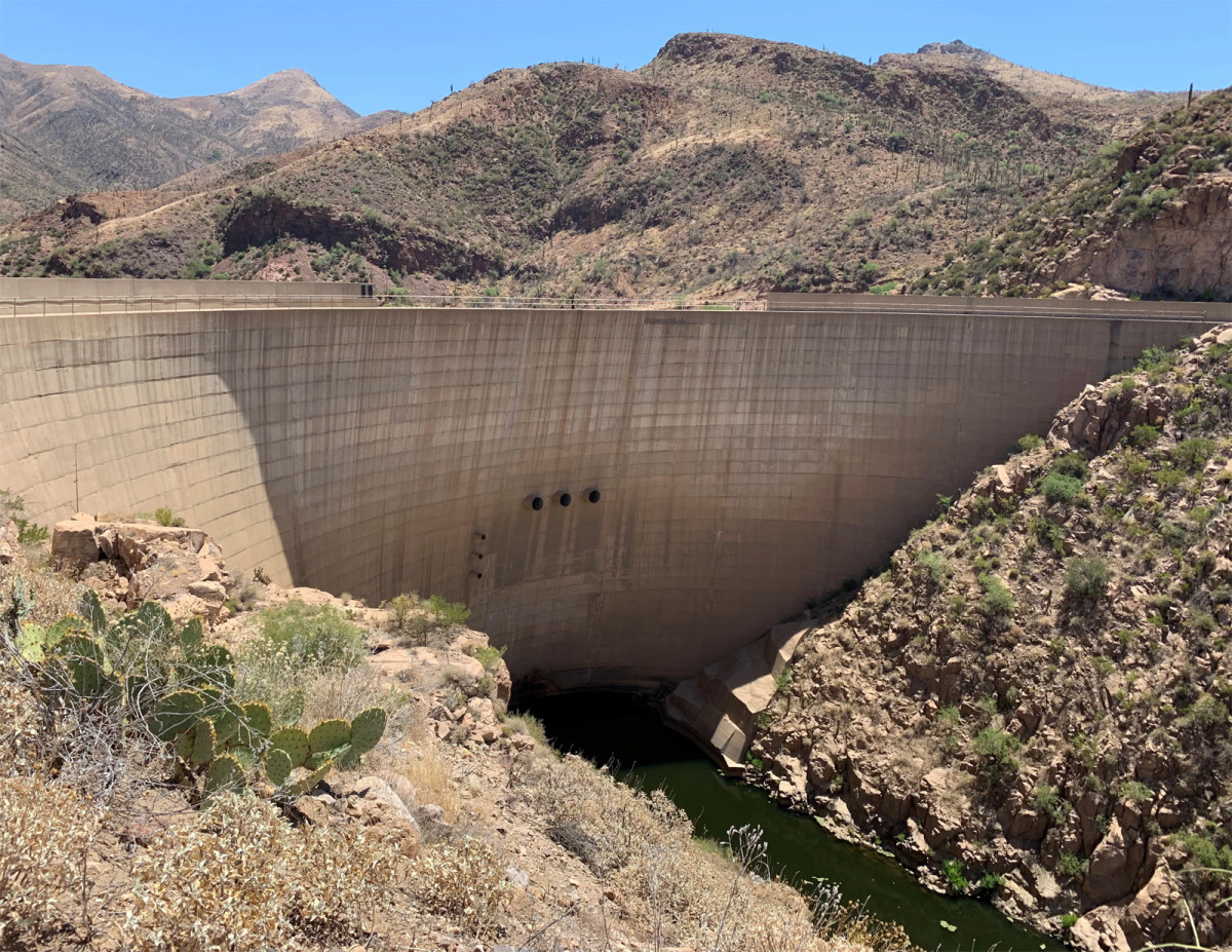 This dam in central Arizona was build for Flood Control purposes. Despite the benefits it provides, it's construction and operation comes with many risks.