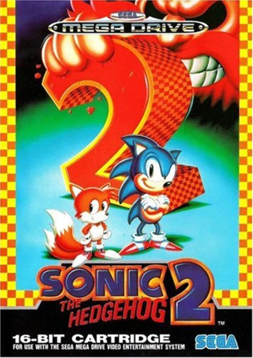 "Sonic the Hedgehog 2 (1992)" Mega Drive Cover Art