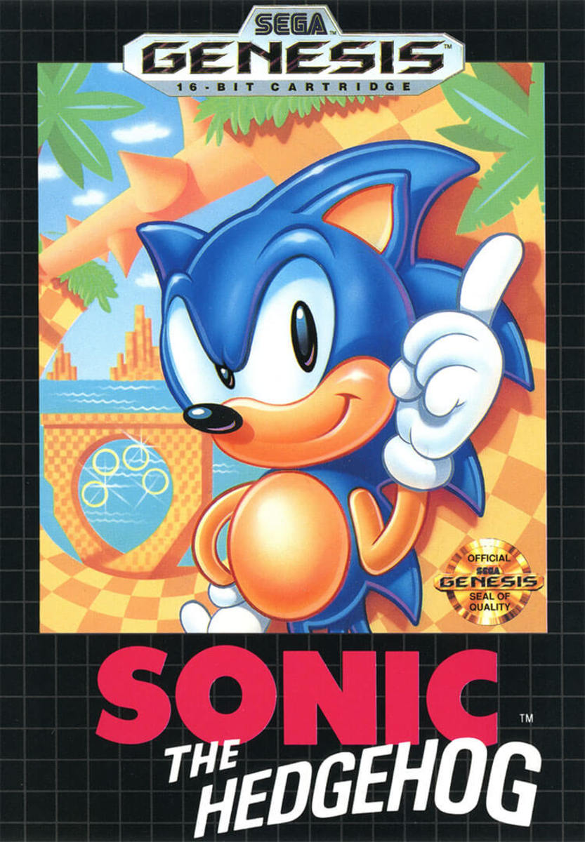 "Sonic the Hedgehog (1991)" Sega Genesis Art Cover