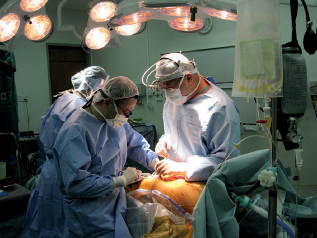 Liver transplant surgery.