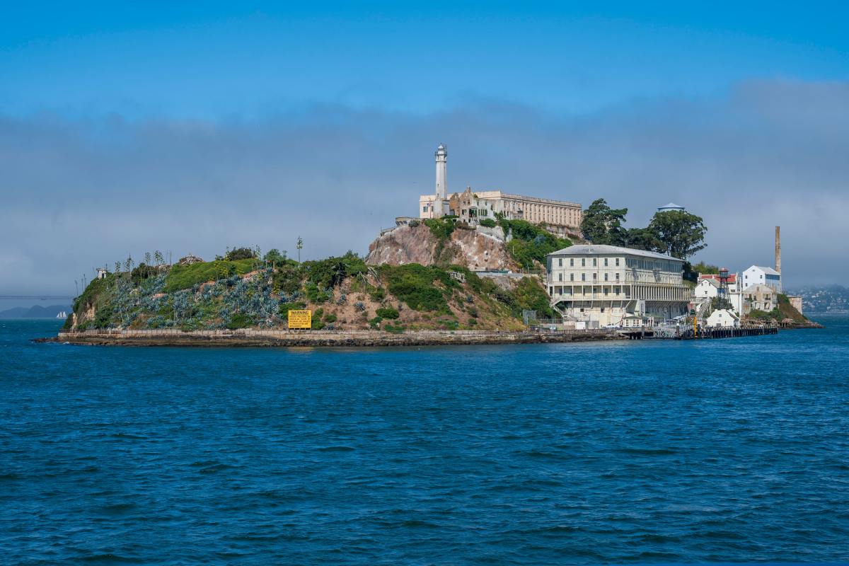 Alcatraz Island is set off the coast of San Francisco. 