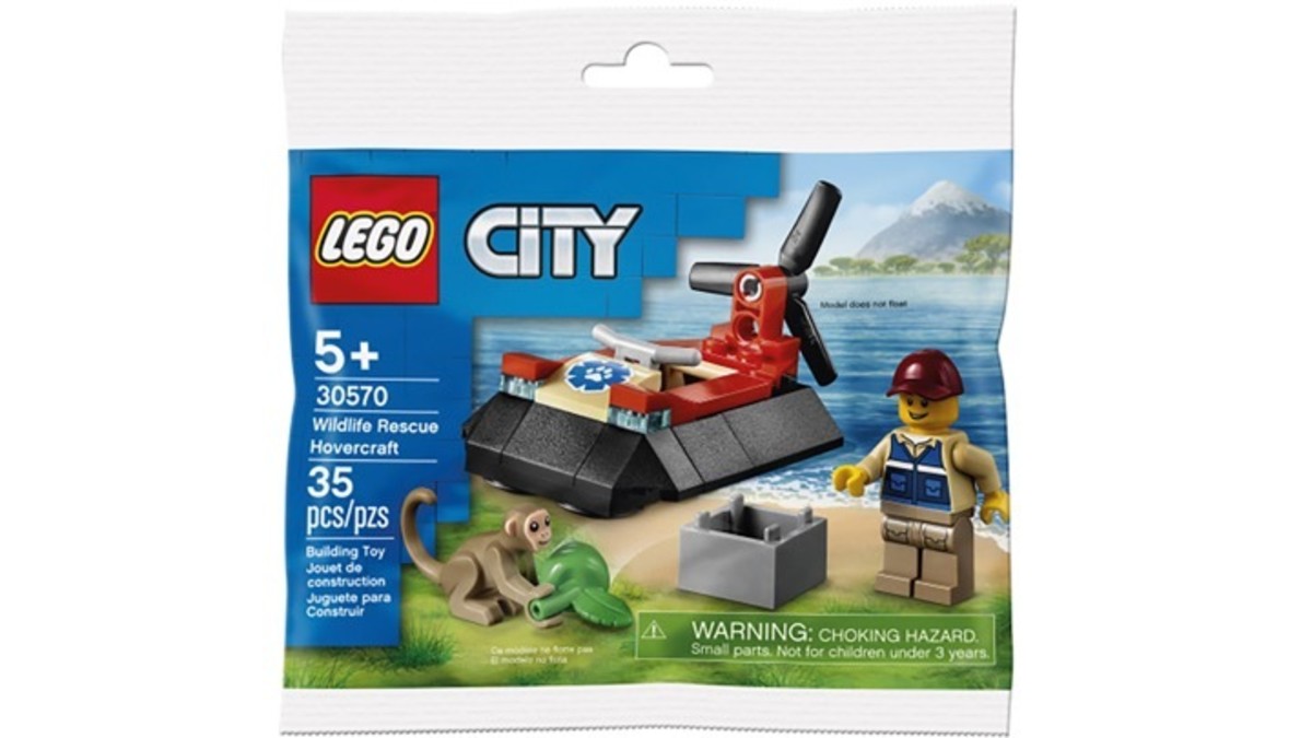 Lego City Wildlife Rescue Hovercraft Polybag 30570 Review